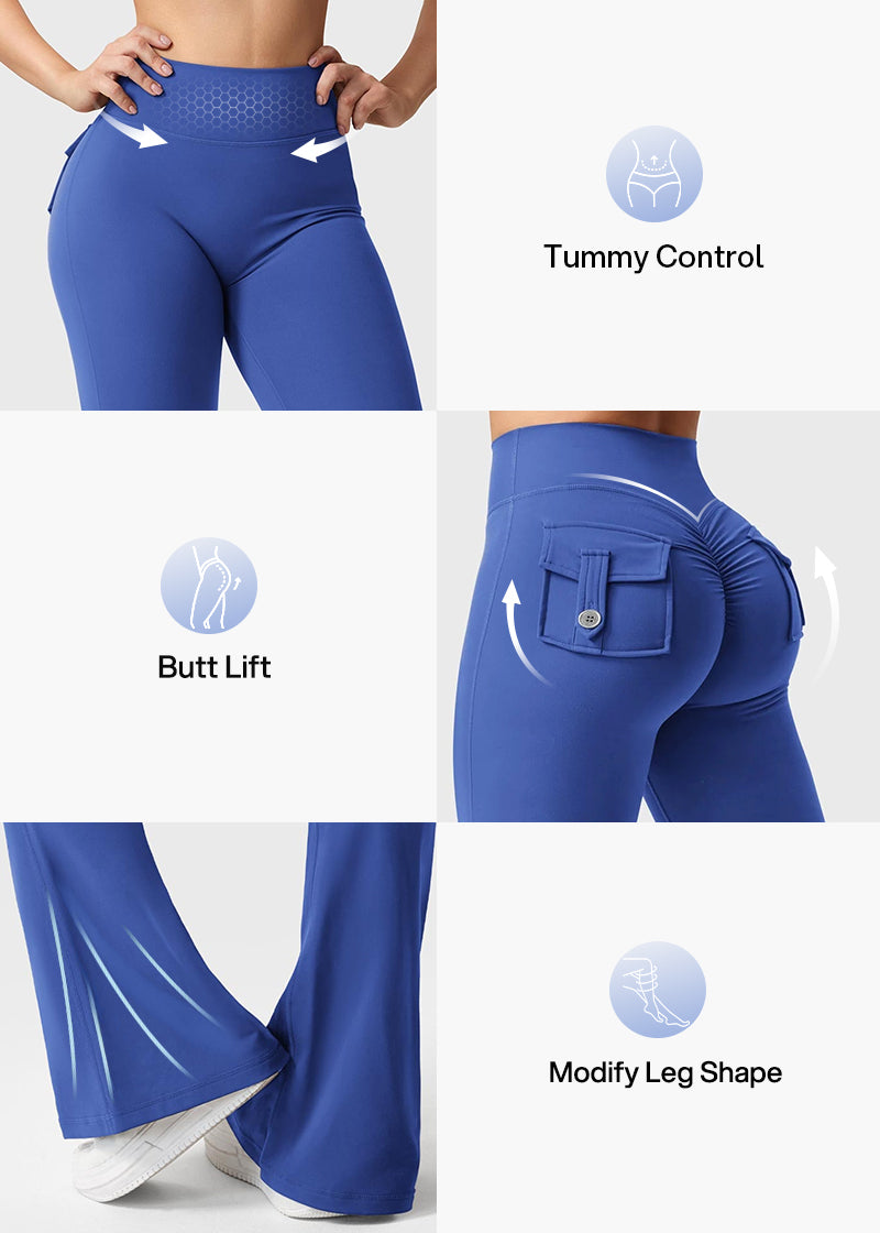 Y2K High-Waisted Cargo Leggings with Butt-Lifting Fit & Pockets