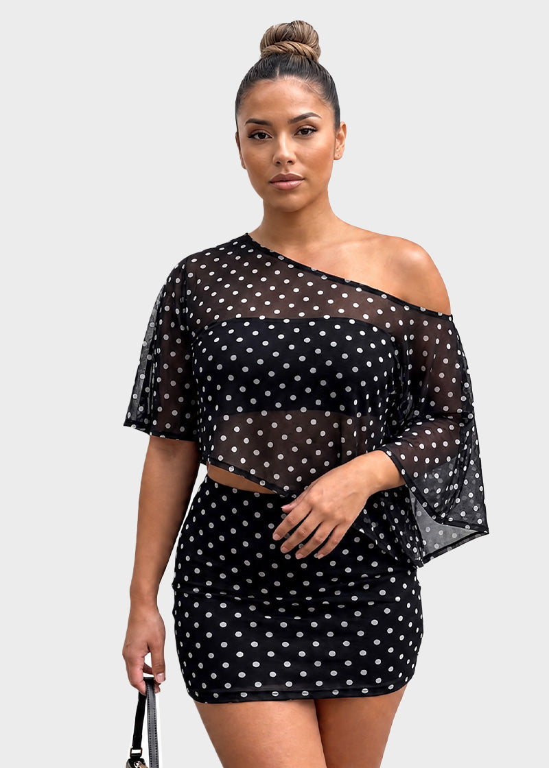 Fashion Animal Print Shawl Top & Mini Skirt Two-Piece Set