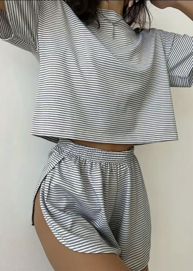 LilyLove® Women's Striped Two-Piece Pajama Set