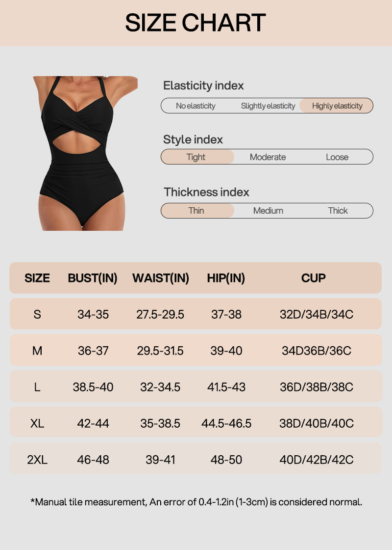 Tummy Control Cut Out Back Tie One Piece Swimsuit