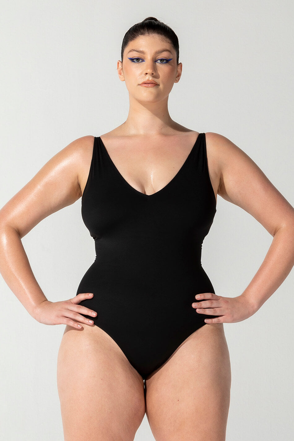 LilyLove® Curve-Enhancing Plunge-Neck Tummy Control Swimsuit