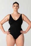 LilyLove® Curve-Enhancing Plunge-Neck Tummy Control Swimsuit