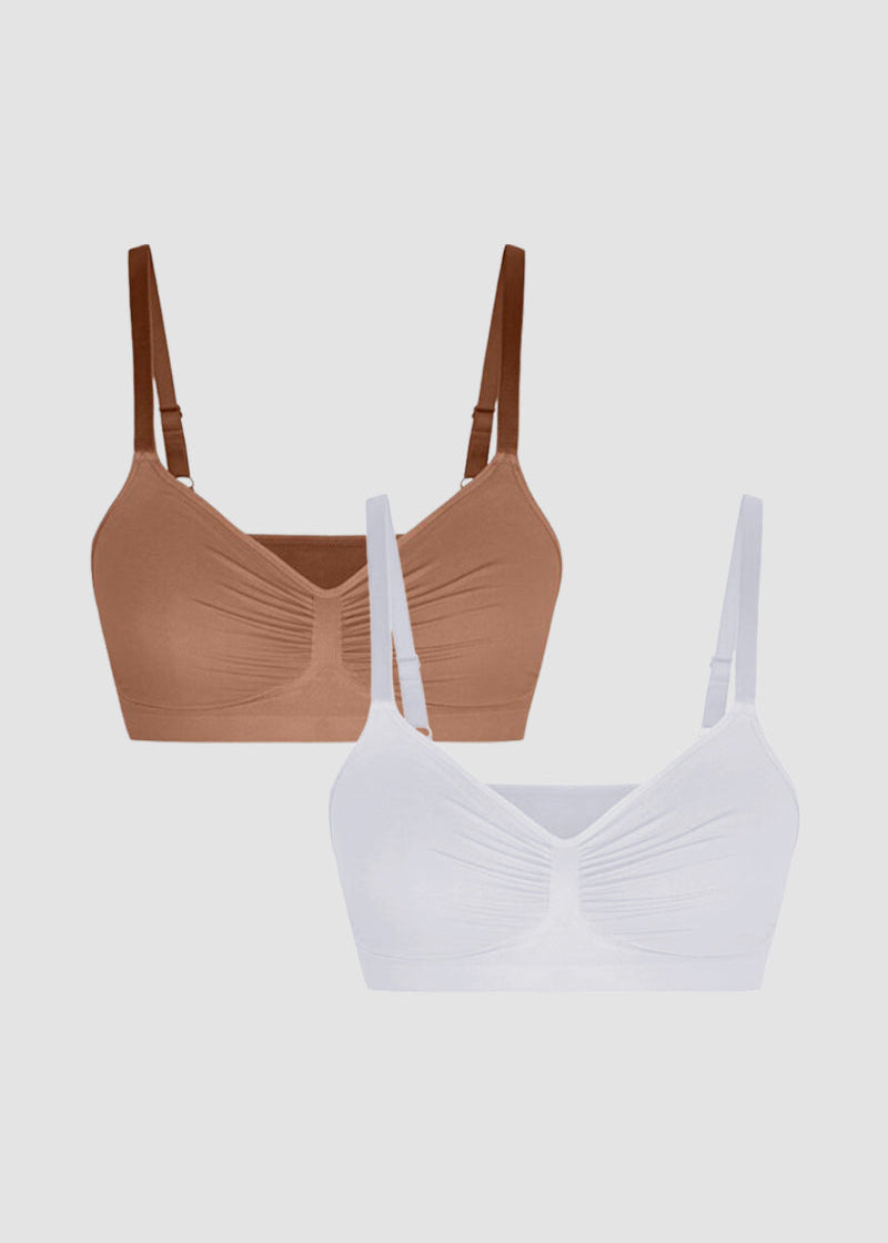 Full Coverage Comfort Wireless Sculpt Bra (2 Pcs)