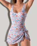 LilyLove® Floral Print Tummy Control Swimdress