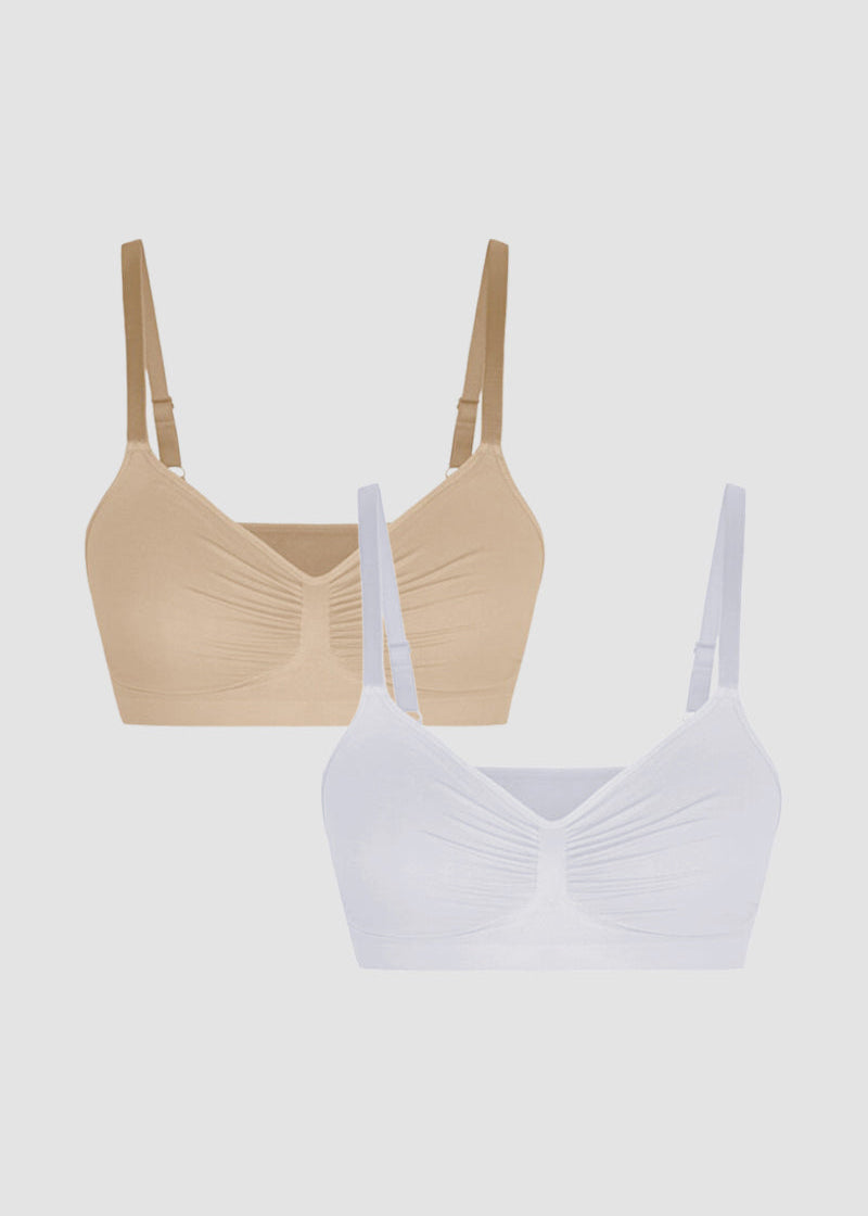 Full Coverage Comfort Wireless Sculpt Bra (2 Pcs)