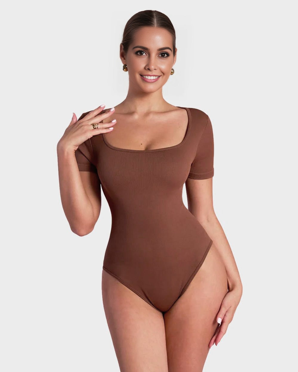 LilyLove® Sexy Ribbed Square Neck Thong Bodysuit (Buy 1 Get 1 FREE)