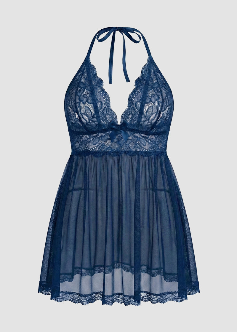 Women’s Plus Size Lace Babydoll – Mesh Chemise Sleepwear
