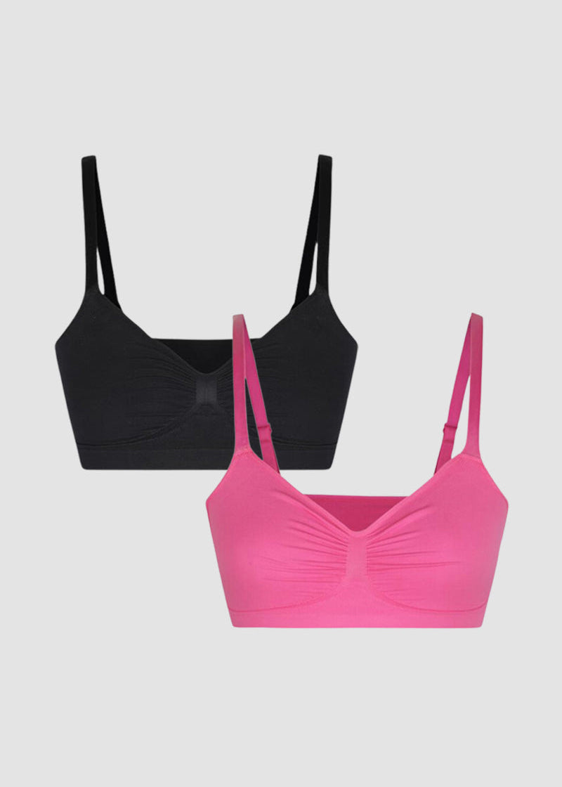 Full Coverage Comfort Wireless Sculpt Bra (2 Pcs)