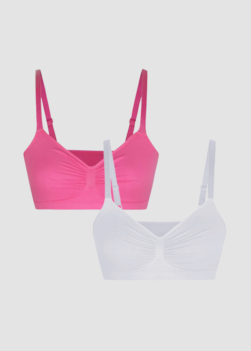 Full Coverage Comfort Wireless Sculpt Bra (2 Pcs)