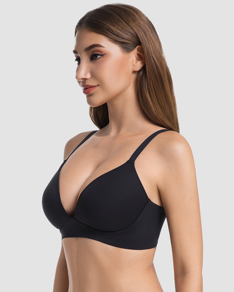 Comfort Wireless Deep V Plunge Bra