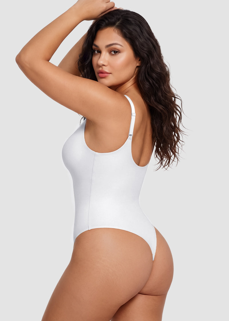 Deep V Sculpting Thong Bodysuit