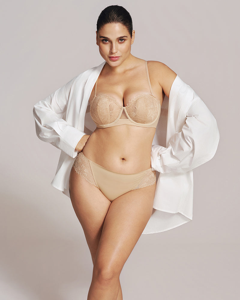 Breathable Memory Steel Underwire Demi Lace Bra