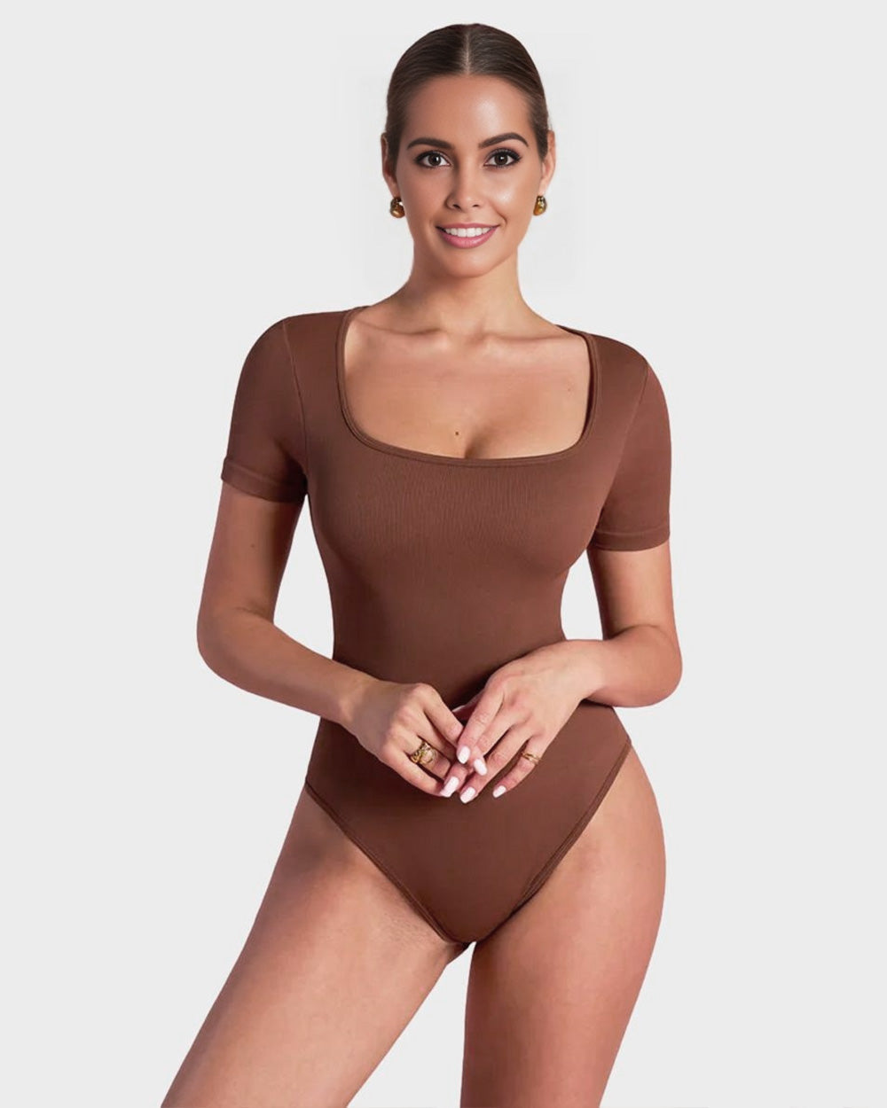 LilyLove® Sexy Ribbed Square Neck Thong Bodysuit (Buy 1 Get 1 FREE)