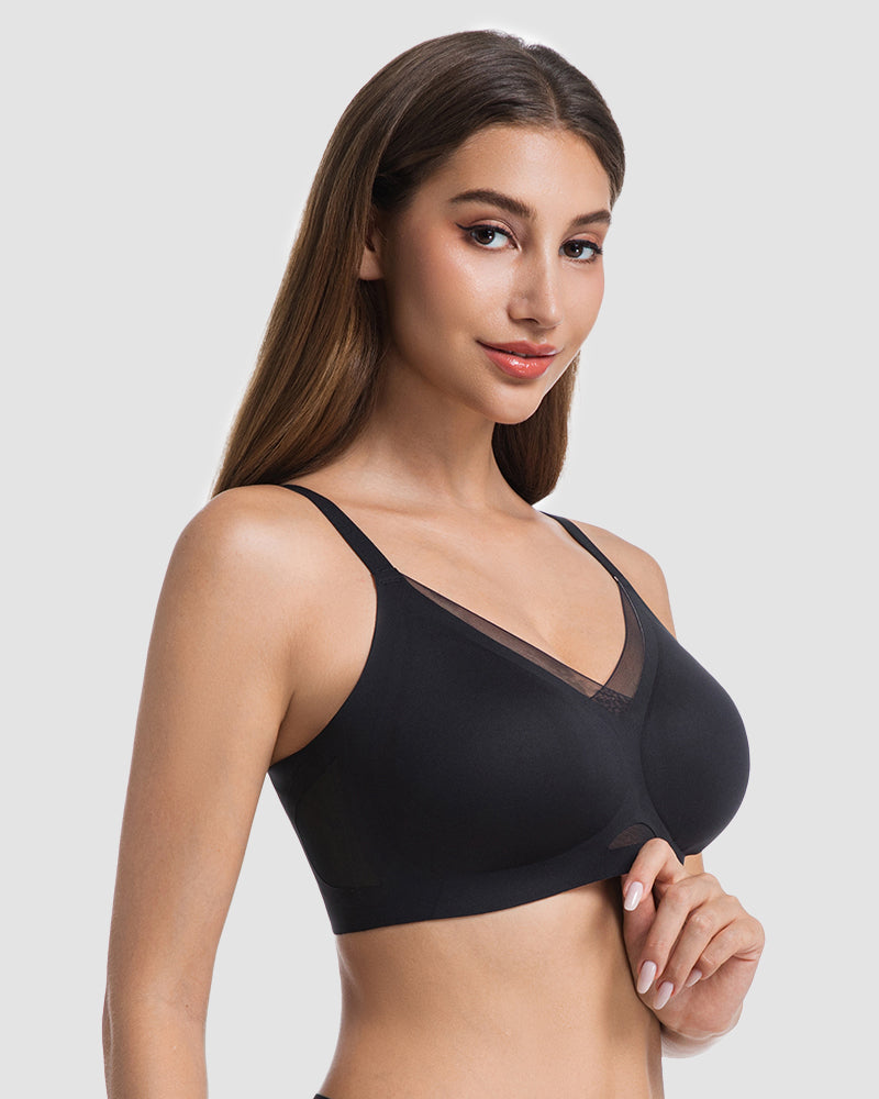 Comfort Mesh Crossover Wireless Bra