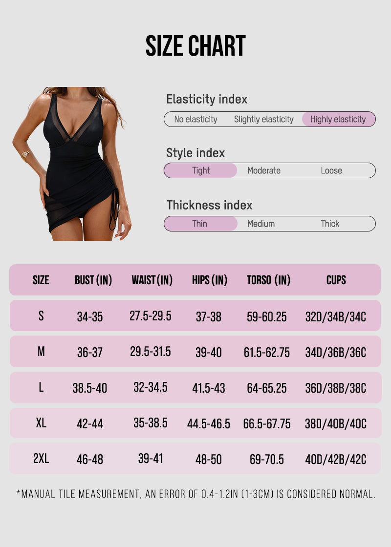 Slimming Mesh Sheer Sarong Wraps Bathing Suit