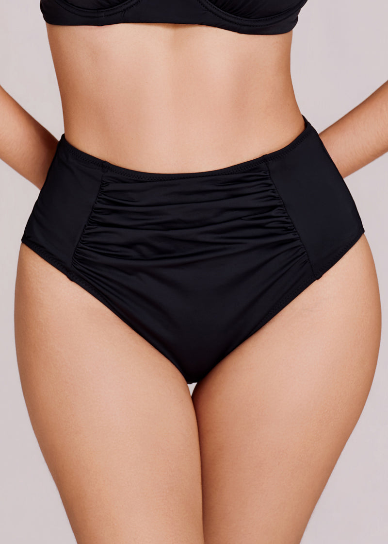 High-Waisted Ruched Tummy Control Bikini Set