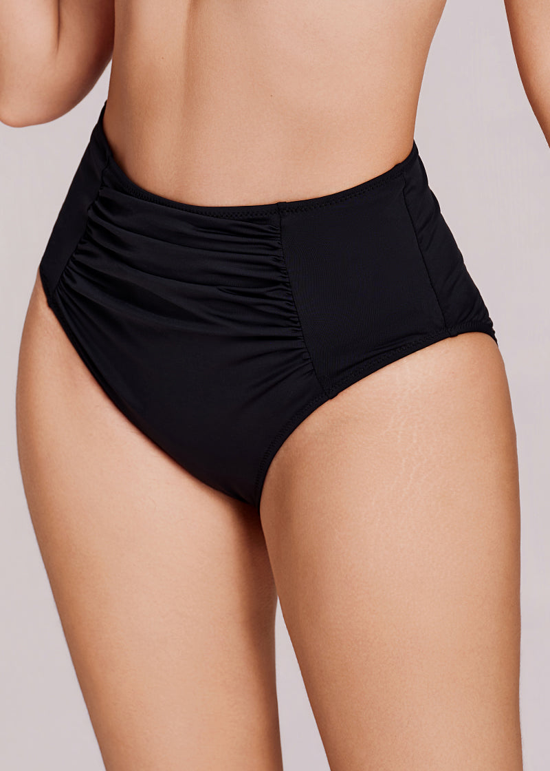High-Waisted Ruched Tummy Control Bikini Set