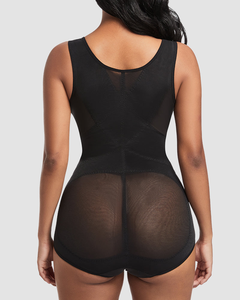 Open Bust Cross Compression Body Shaper