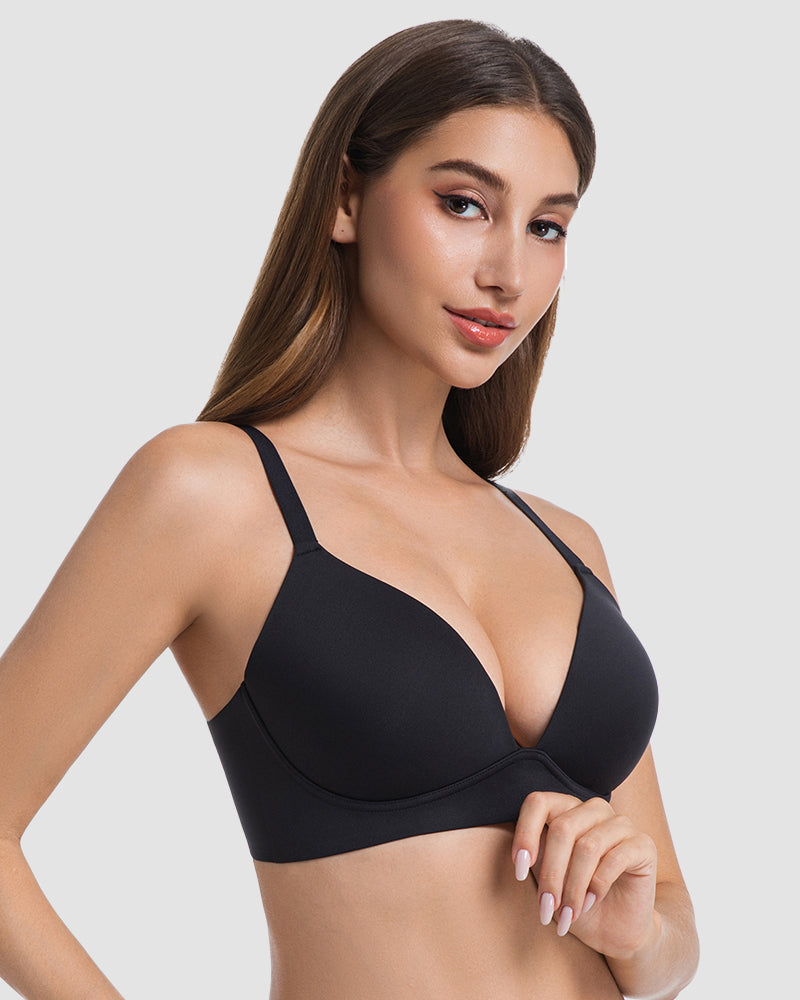 Comfort Wireless Deep V Plunge Bra