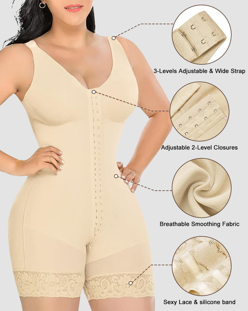 LilyLove® Double Compression Tummy Control Shapewear Faja With Bra