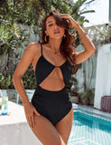 LilyLove® One Piece Flattering Tummy Control Cheeky High Cut Out Swimsuit