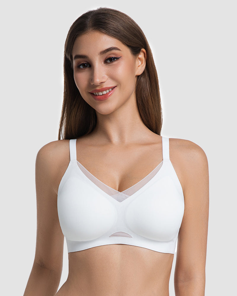 Comfort Mesh Crossover Wireless Bra