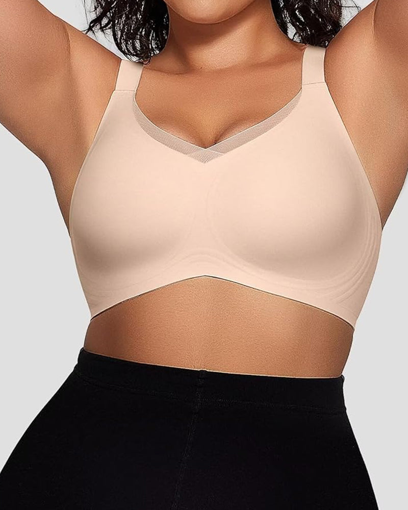 Smoothing Full Coverage Mesh Wireless Bra