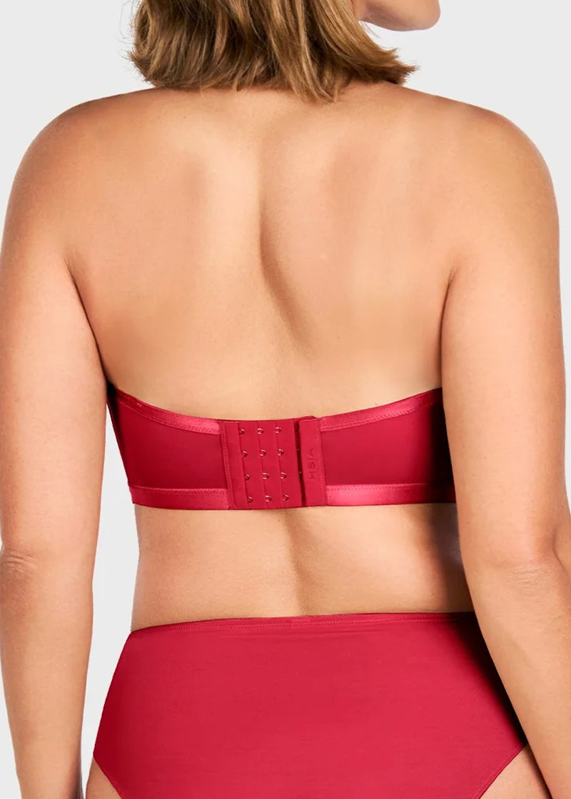 Strapless Mesh Balconette Underwire Bra