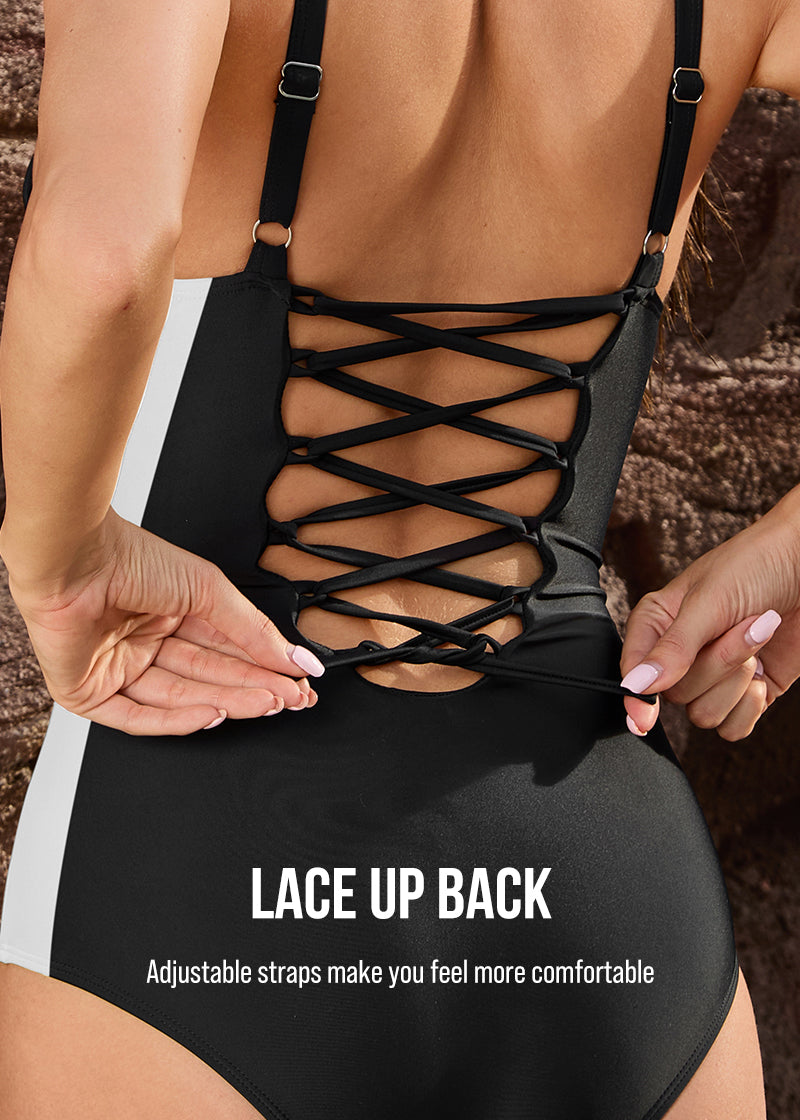 BOGO Hourglass™ Plunge Corset Back Sculpting Swimsuit