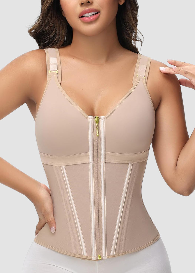 Double-Layer Tummy Control Waist Shaper Girdle With Bra