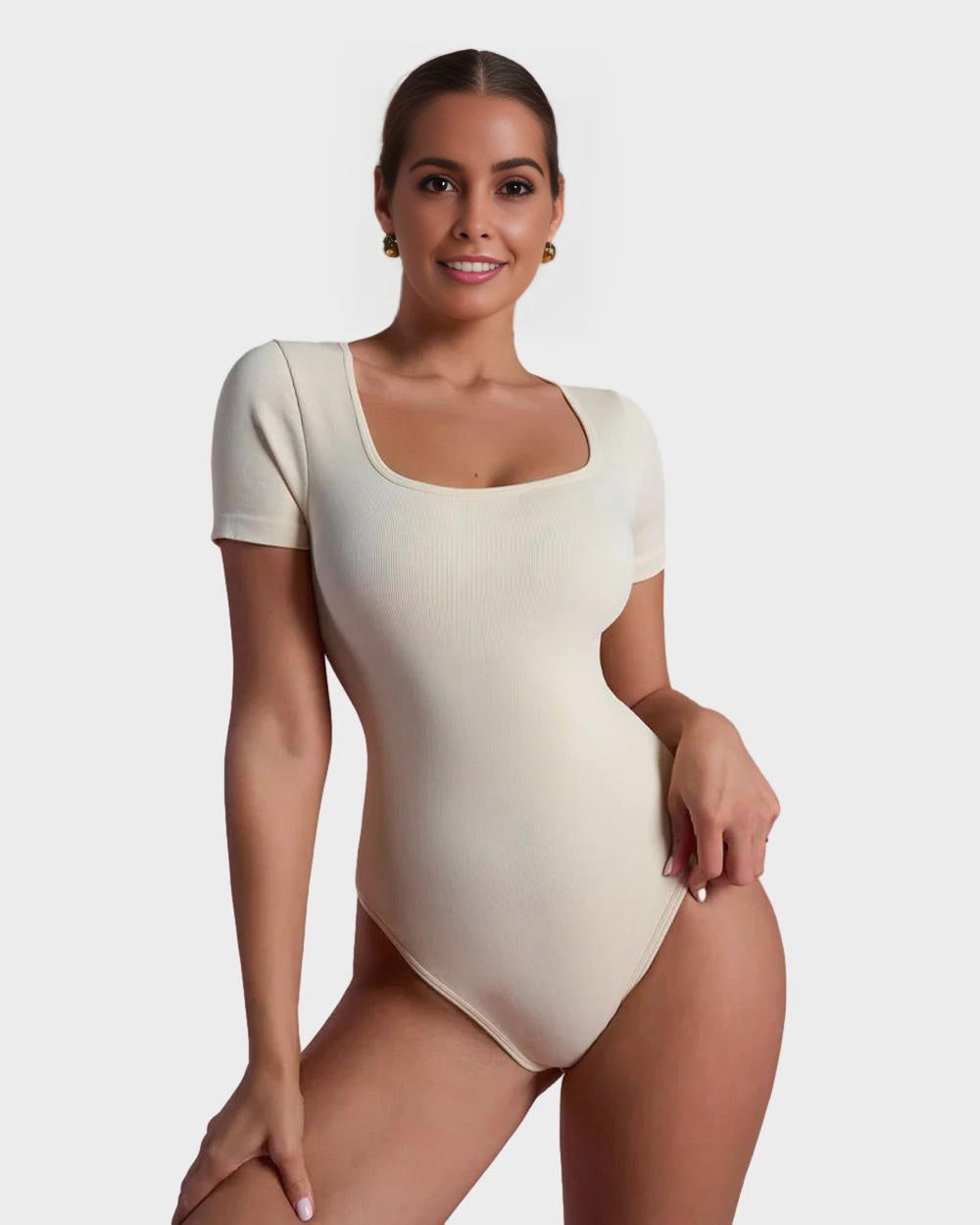 LilyLove® Sexy Ribbed Square Neck Thong Bodysuit (Buy 1 Get 1 FREE)