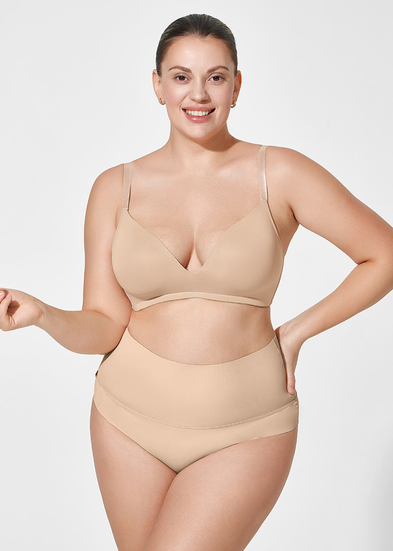 Seamless One-Piece Molded Wireless Bra