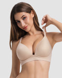 Comfort Wireless Deep V Plunge Bra