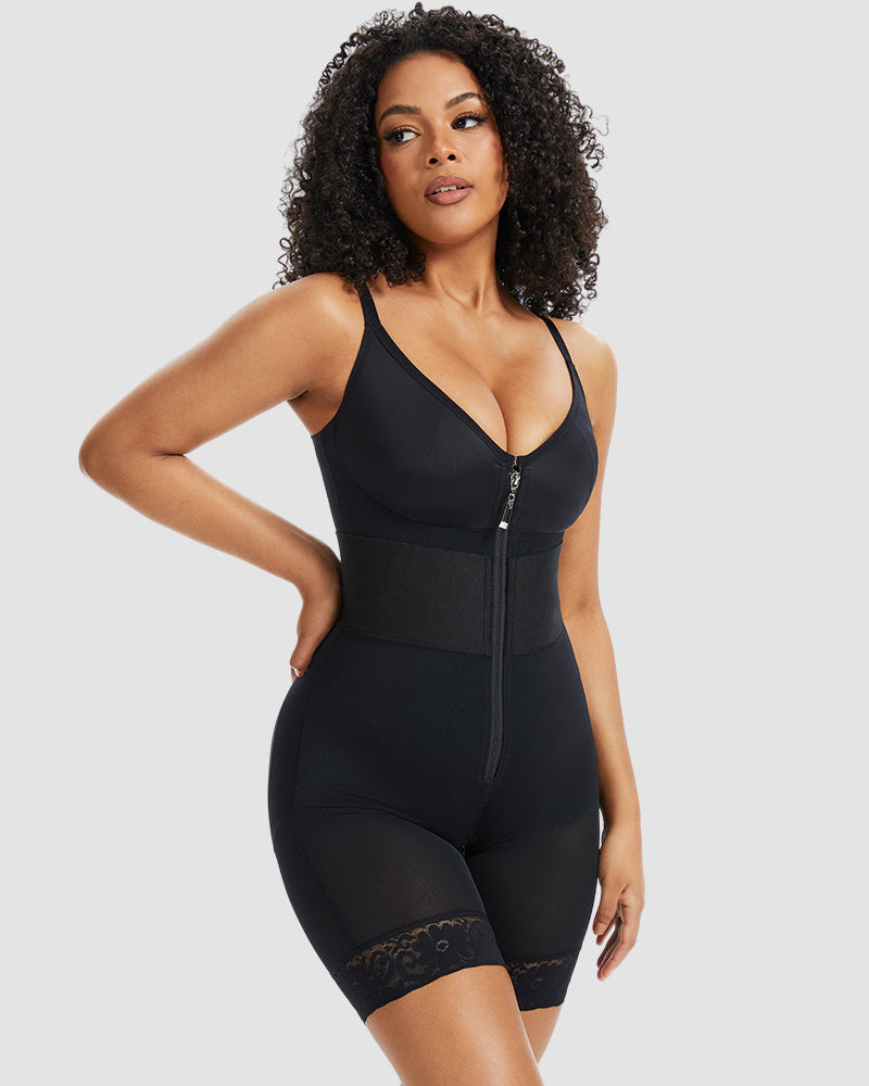 PowerMesh Deep V Bodysuit Shapewear