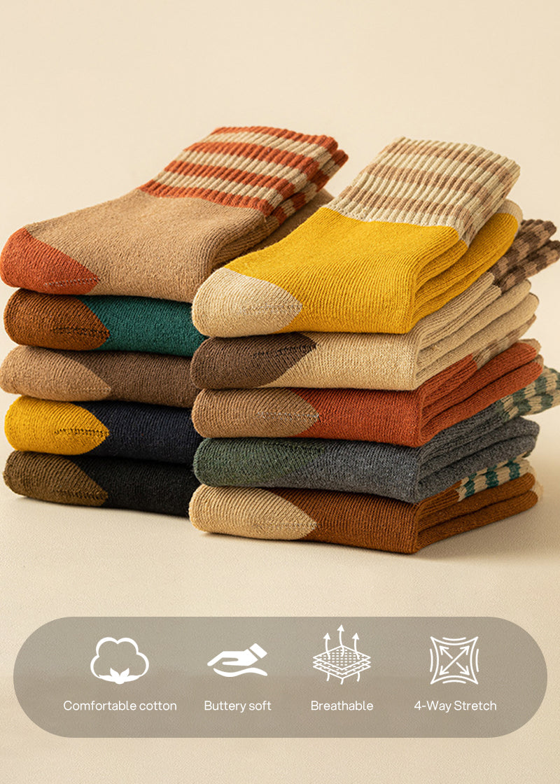 Cozy Plush Loop Lining Crew Socks