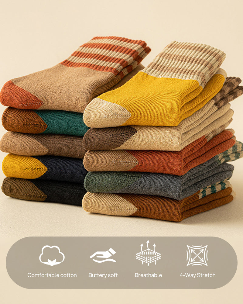 Cozy Plush Loop Lining Crew Socks