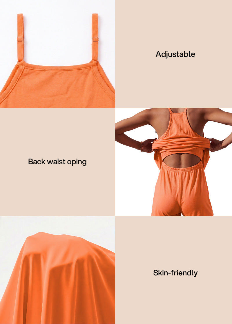Women's V Neck Tennis Dress with Built-in Shorts & Pockets