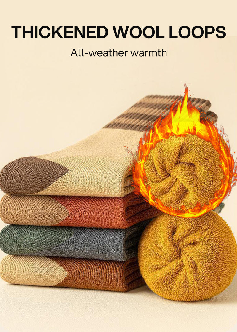 Cozy Plush Loop Lining Crew Socks