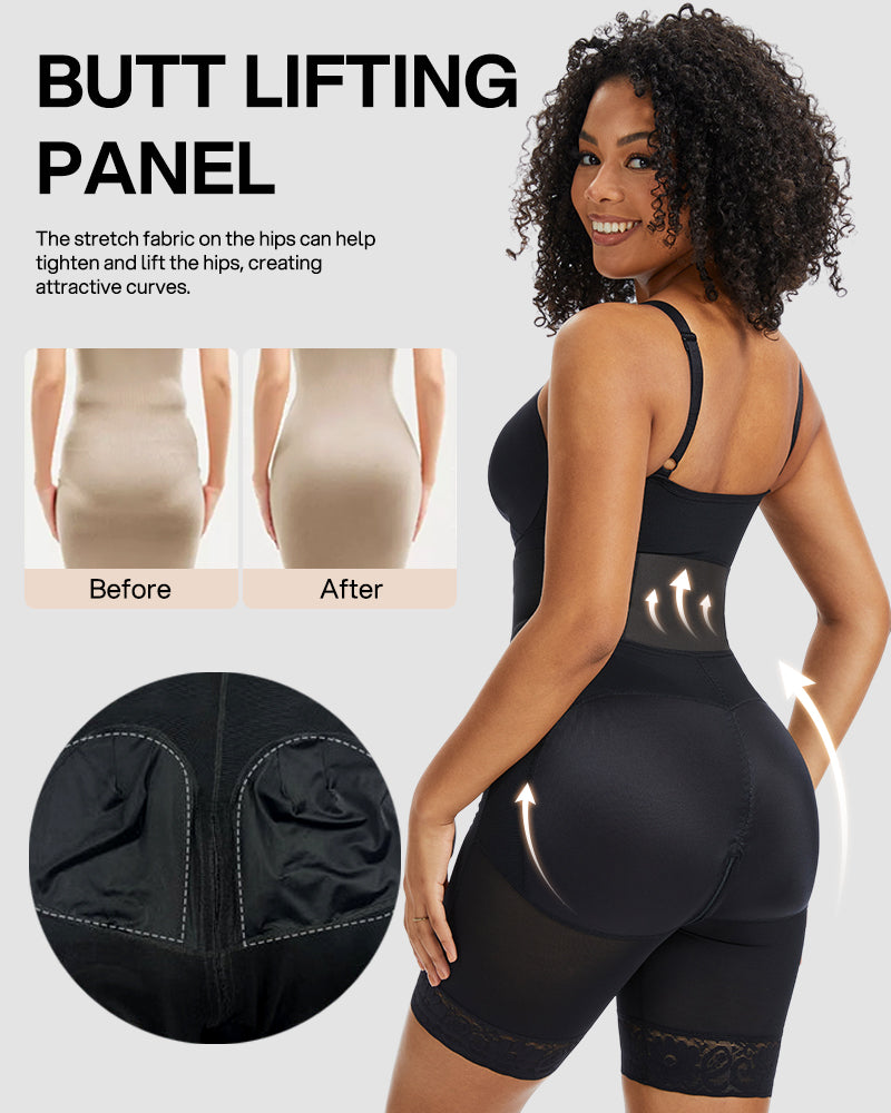 PowerMesh Deep V Bodysuit Shapewear