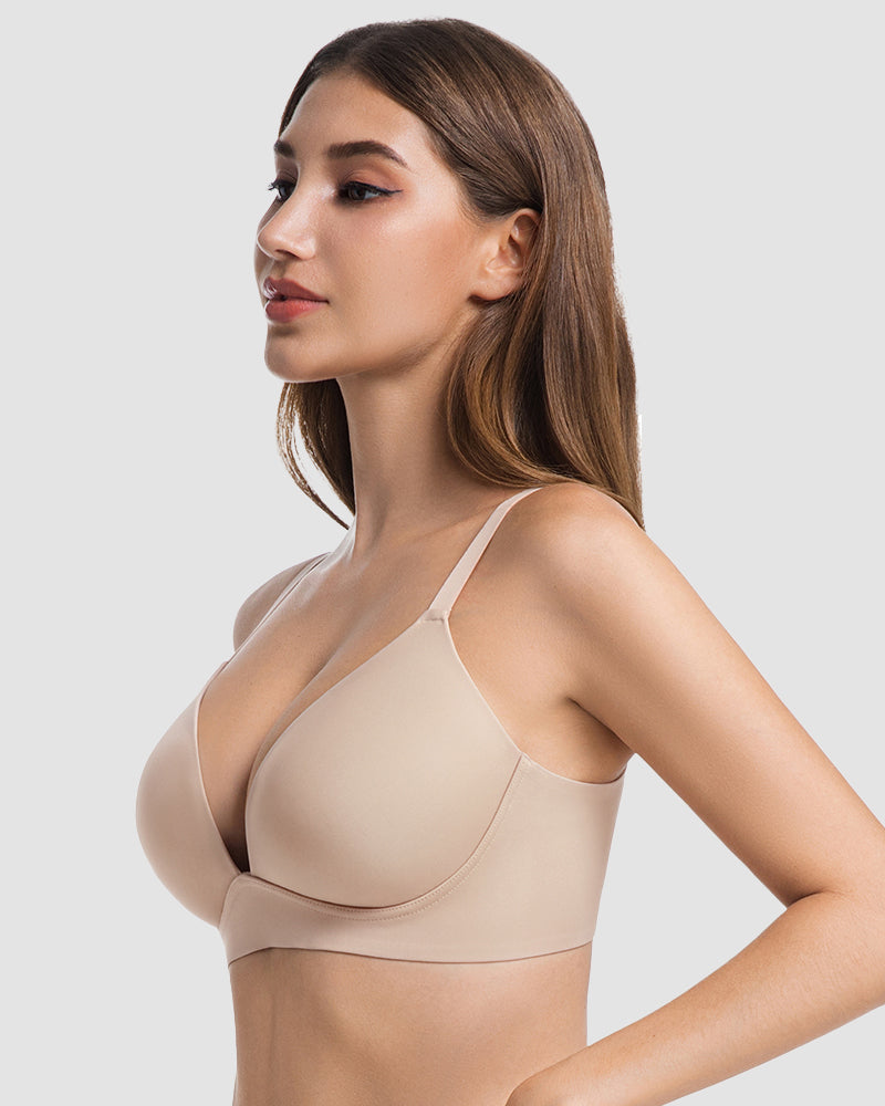 Comfort Wireless Deep V Plunge Bra