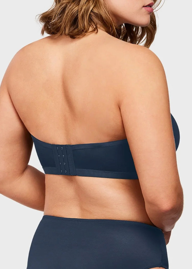 Strapless Mesh Balconette Underwire Bra