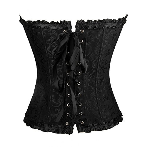 LilyLove®Corset Tops for Women, Bustier Shapewear Lingerie, Lace Waist Push Up Bodysuit