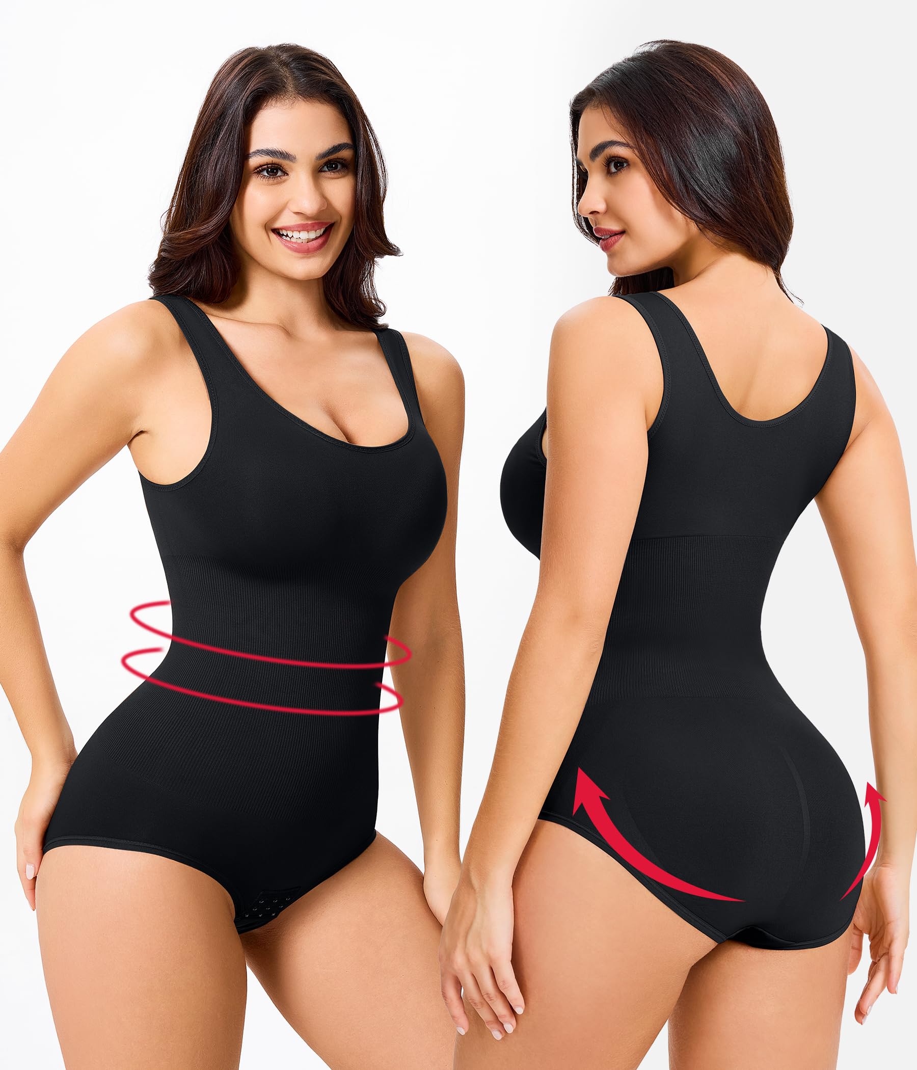 Lilylove® Waist Trainer Seamless Round Neck Tummy Control Shapewear Bodysuit