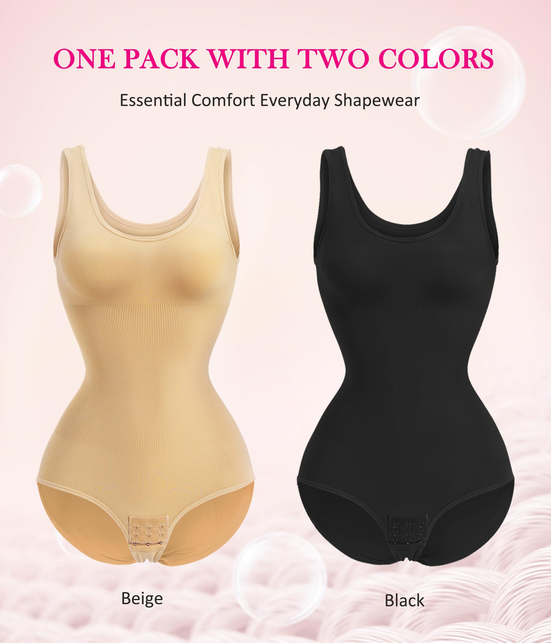 Lilylove® Waist Trainer Seamless Round Neck Tummy Control Shapewear Bodysuit