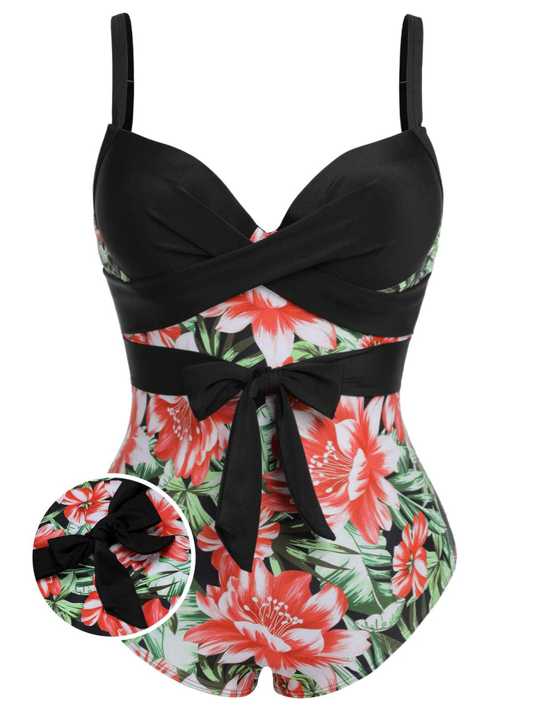 LilyLove® Plus Size Tropical Print Swimsuit One Piece  Boho Bathing Suit