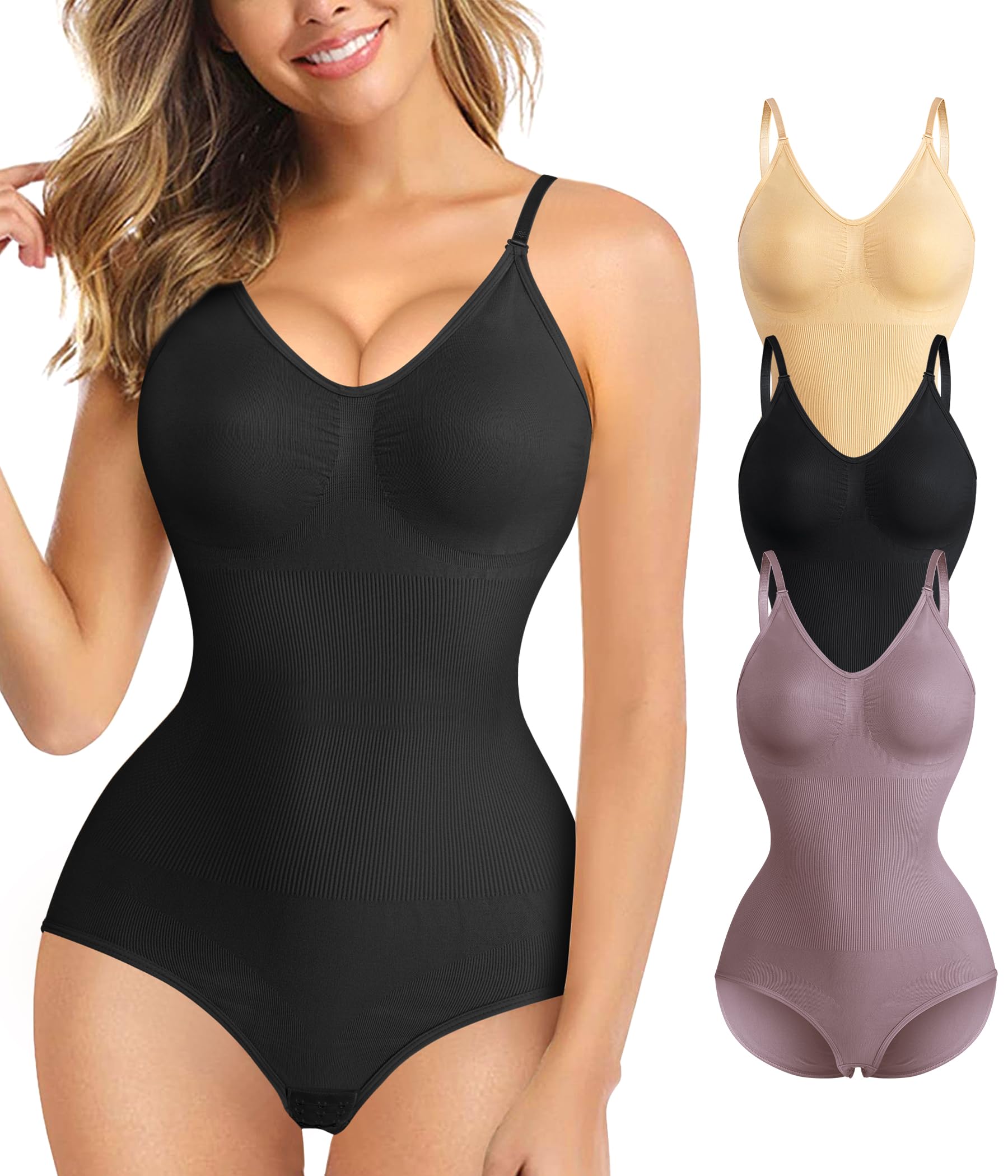 Lilylove® Waist Trainer Seamless Round Neck Tummy Control Shapewear Bodysuit