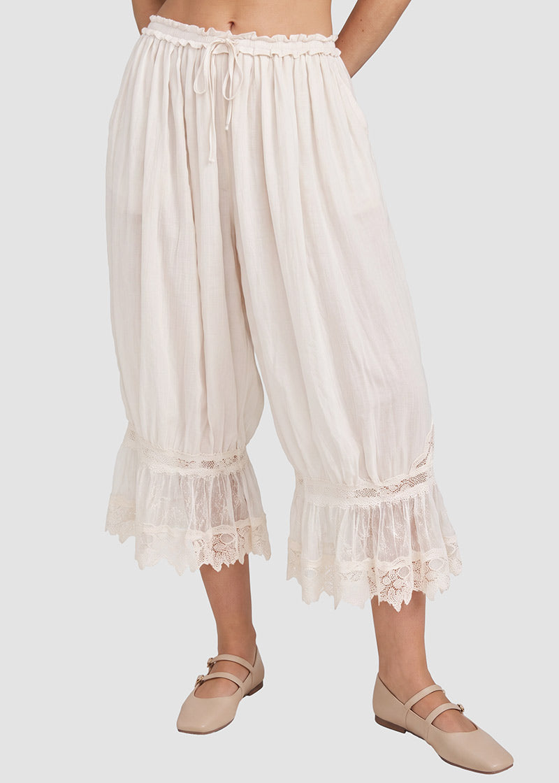 Lace Bloomer Pants for Women Capri Pants
