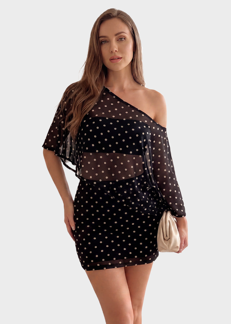 Fashion Animal Print Shawl Top & Mini Skirt Two-Piece Set