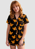 Cute Halloween Cartoon Print 2-Piece Pajama Set