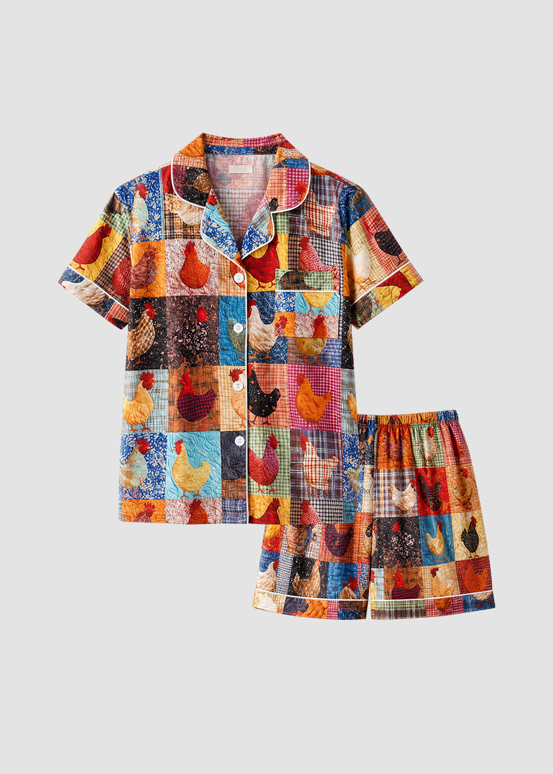Women’s Check Print 2-Piece Pajama Set with Short & Long Sleeve Options